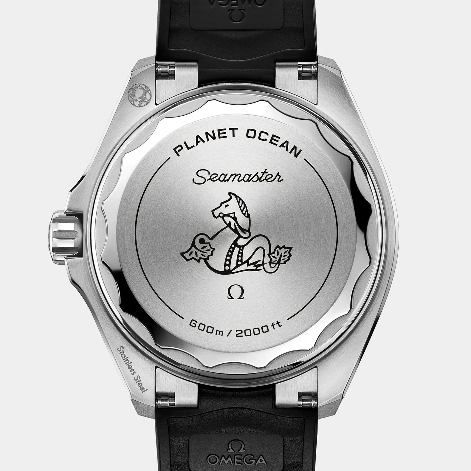 Seamaster Planet Ocean 42mm - Blue Bezel Black Dial on Rubber Strap