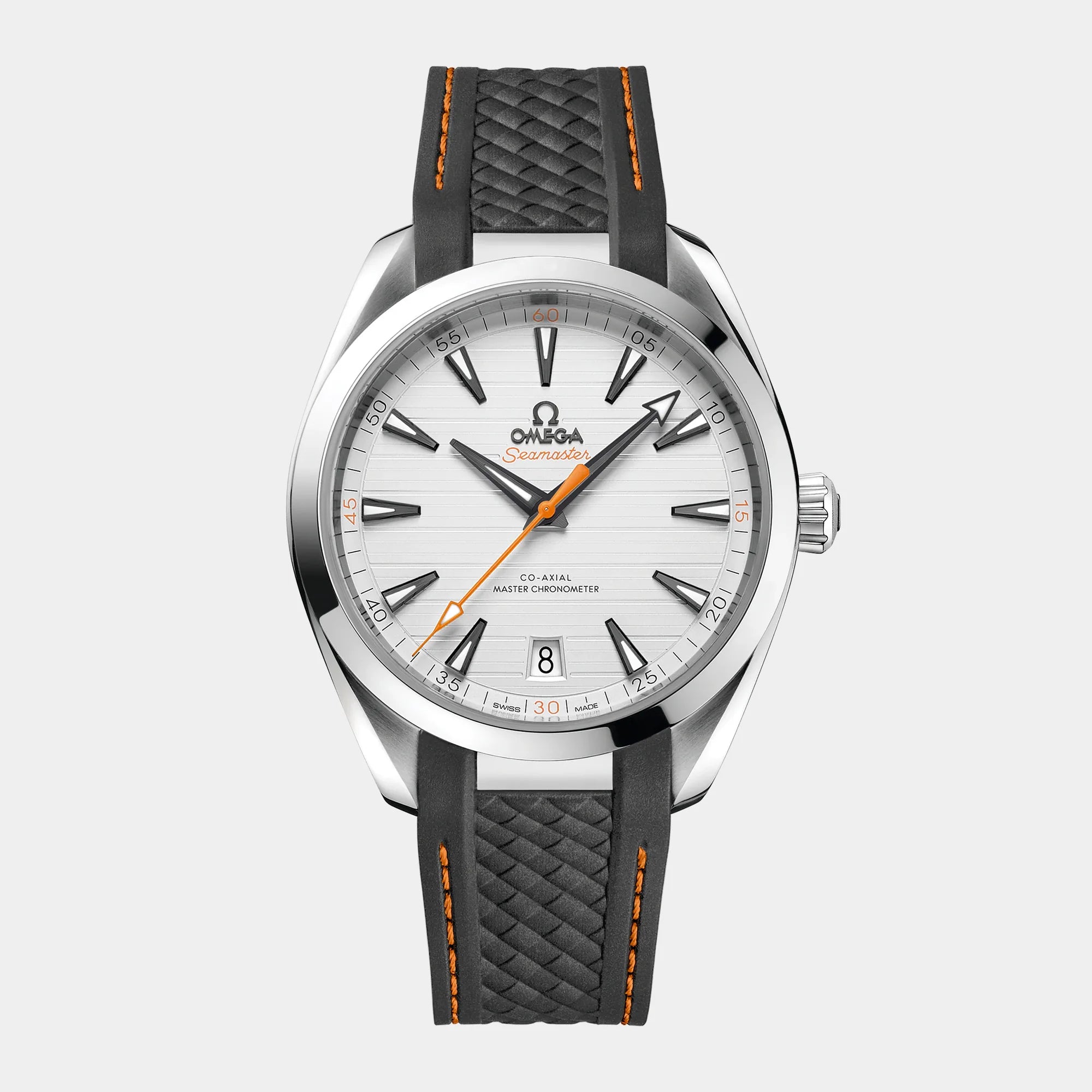 omega Seamaster Aqua Terra 41mm - Silver Teak Dial on Rubber Strap 22012412102002