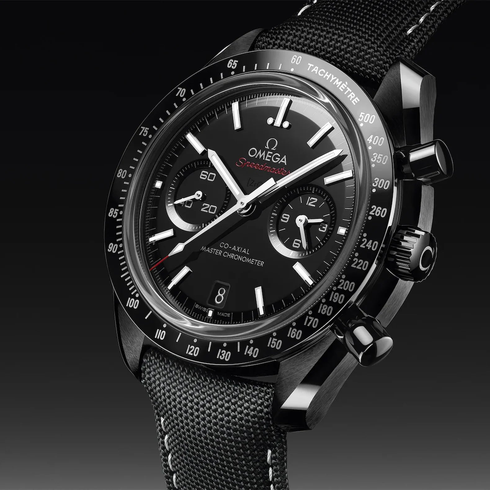 Speedmaster Dark Side of the Moon 44.25mm - Black Ceramic Dial on Strap