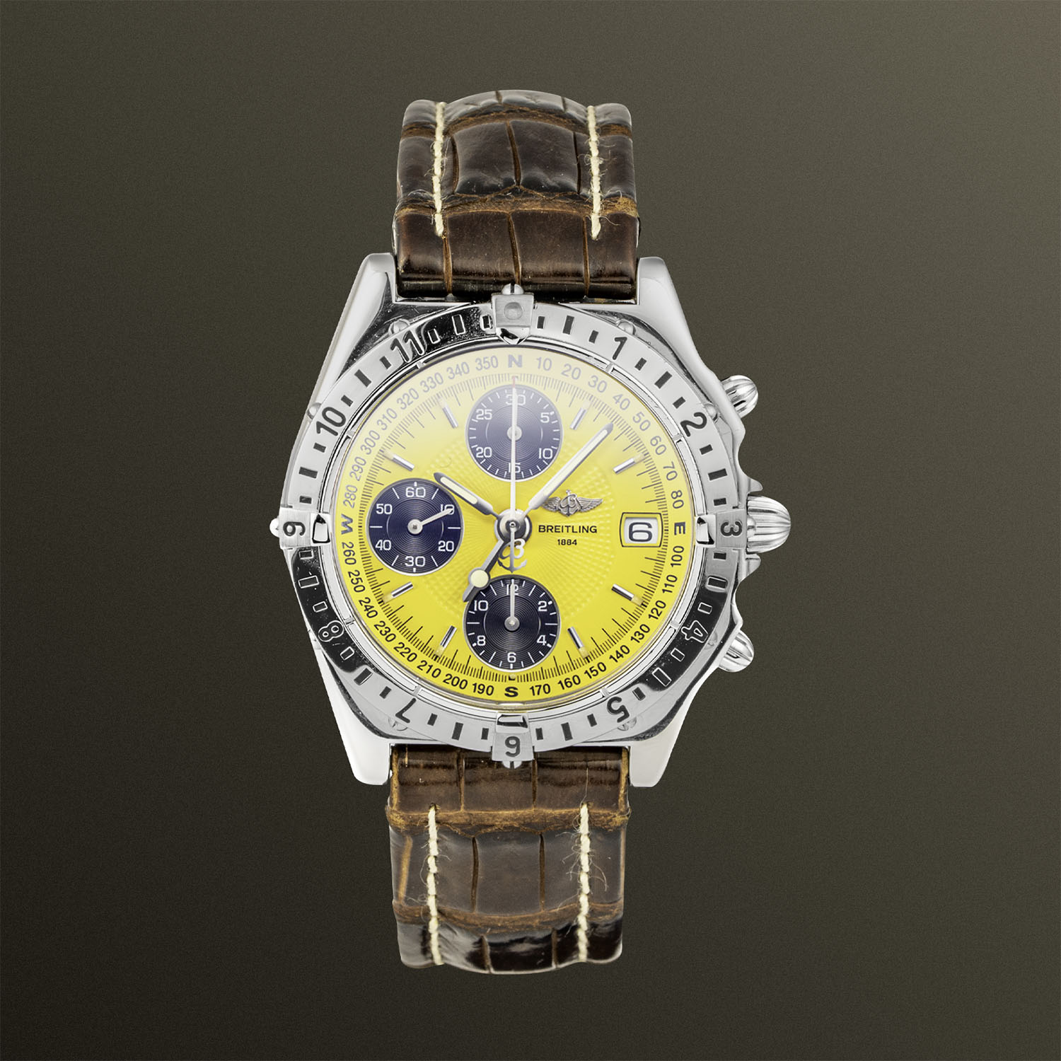 Breitling Chronomat Longitude GMT 39mm Yellow Dial - A20048