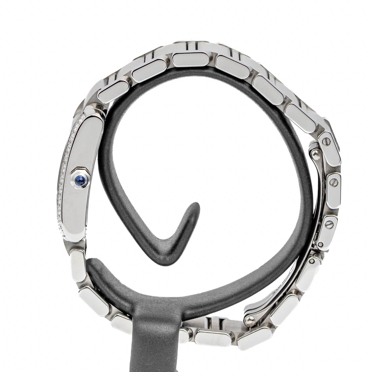 Cartier Tank Française Diamond Bezel Silver Dial Small Model - W4TA0008