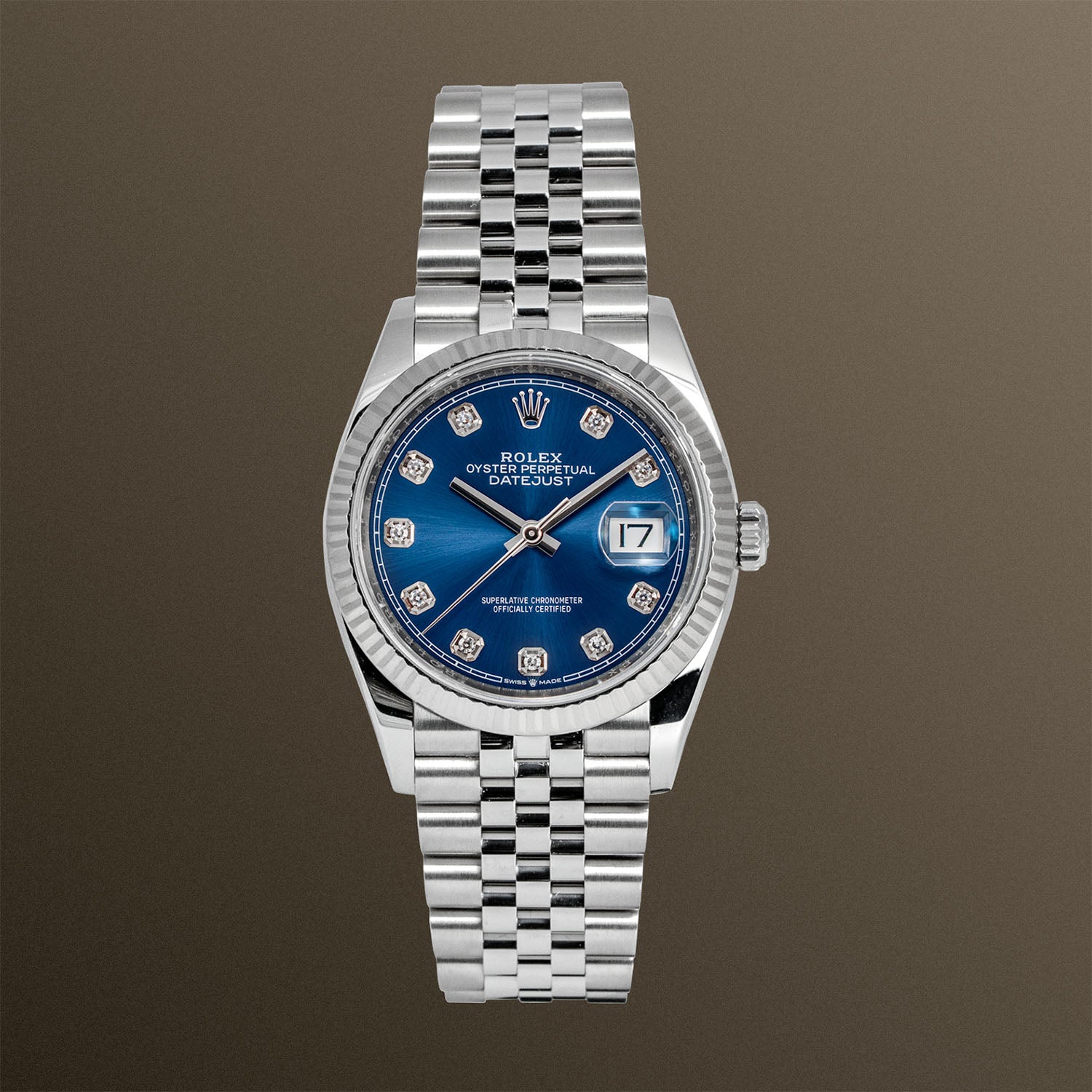 Rolex Datejust 36 Blue Diamond Dial Jubilee 126234