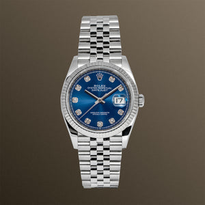 Rolex Datejust 36 Blue Diamond Dial Jubilee 126234