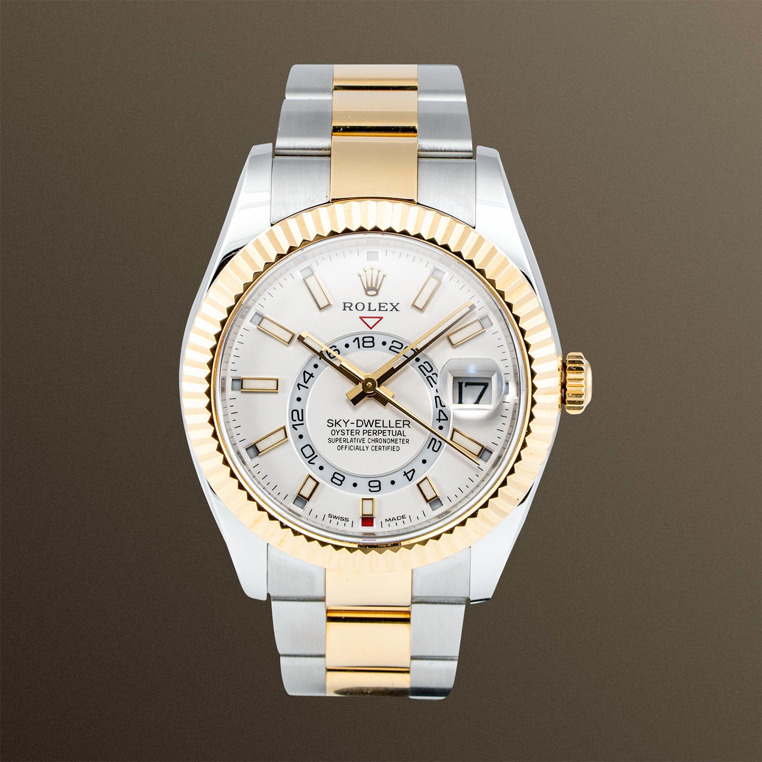 Rolex Sky-Dweller Two-Tone 42mm Silver Dial Oyster Bracelet - 326933