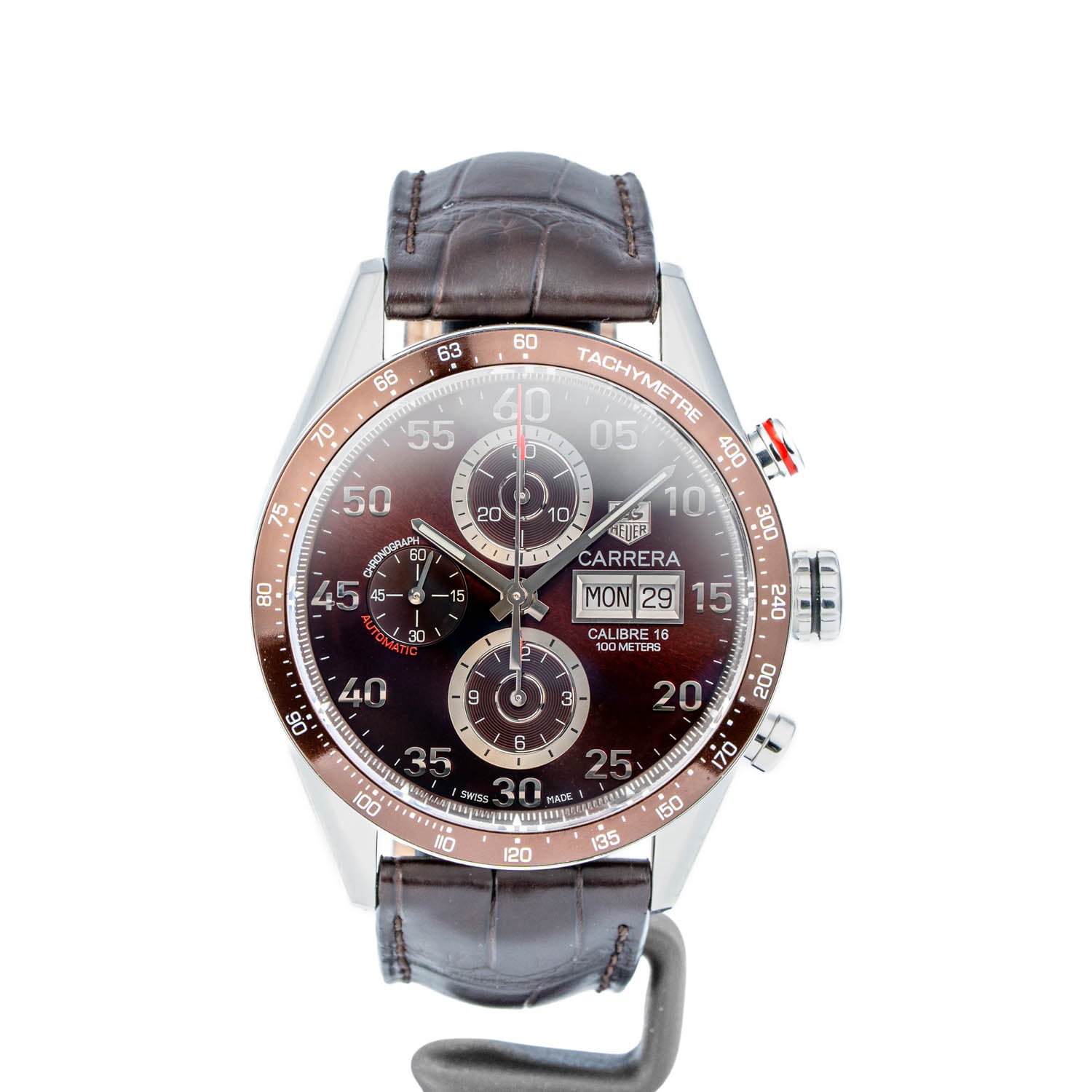TAG Heuer Carrera Calibre 16 Day-Date Chronograph 43mm Brown Dial – CV2A12.FC6236