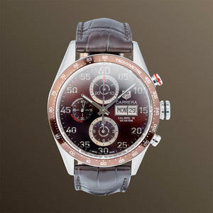 TAG Heuer Carrera Calibre 16 Day-Date Chronograph 43mm Brown Dial – CV2A12.FC6236