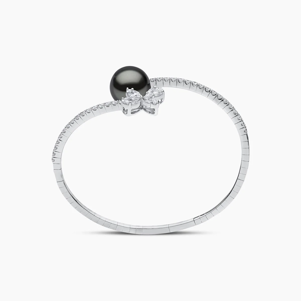 black pearl and diamond bracelet