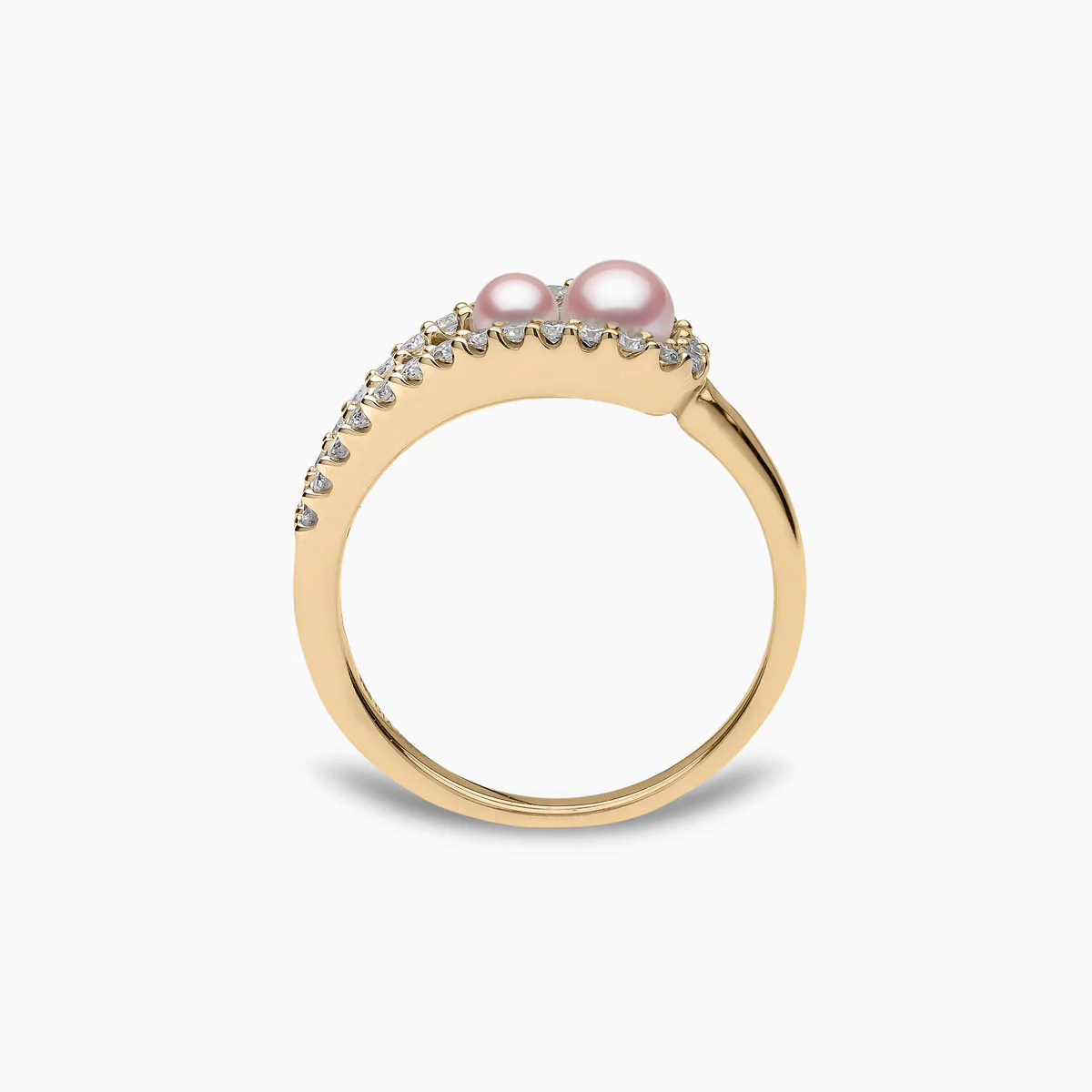 pink pearl and diamond ring