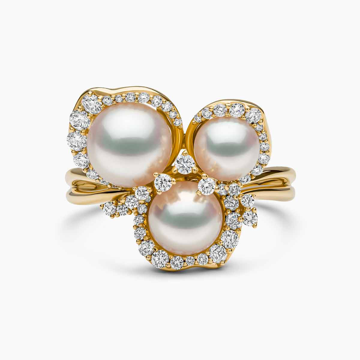 pearl and diamond ring