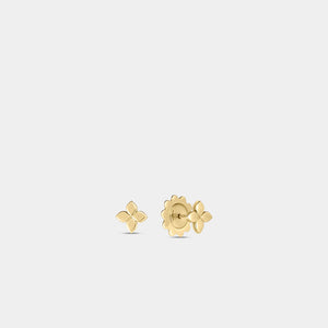 Love in Verona Small Flower Stud Earrings in Yellow Gold