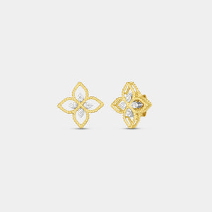 Principessa Small Diamonds Stud Earrings in Yellow Gold