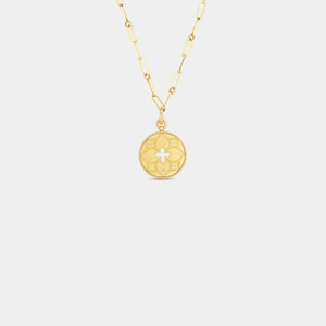 Venetian Princess Medallion Necklace in Yellow Gold