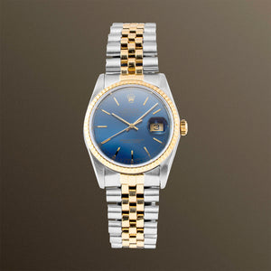 Rolex Datejust 36mm Blue Sunburst Dial Two-Tone Jubilee - 16233