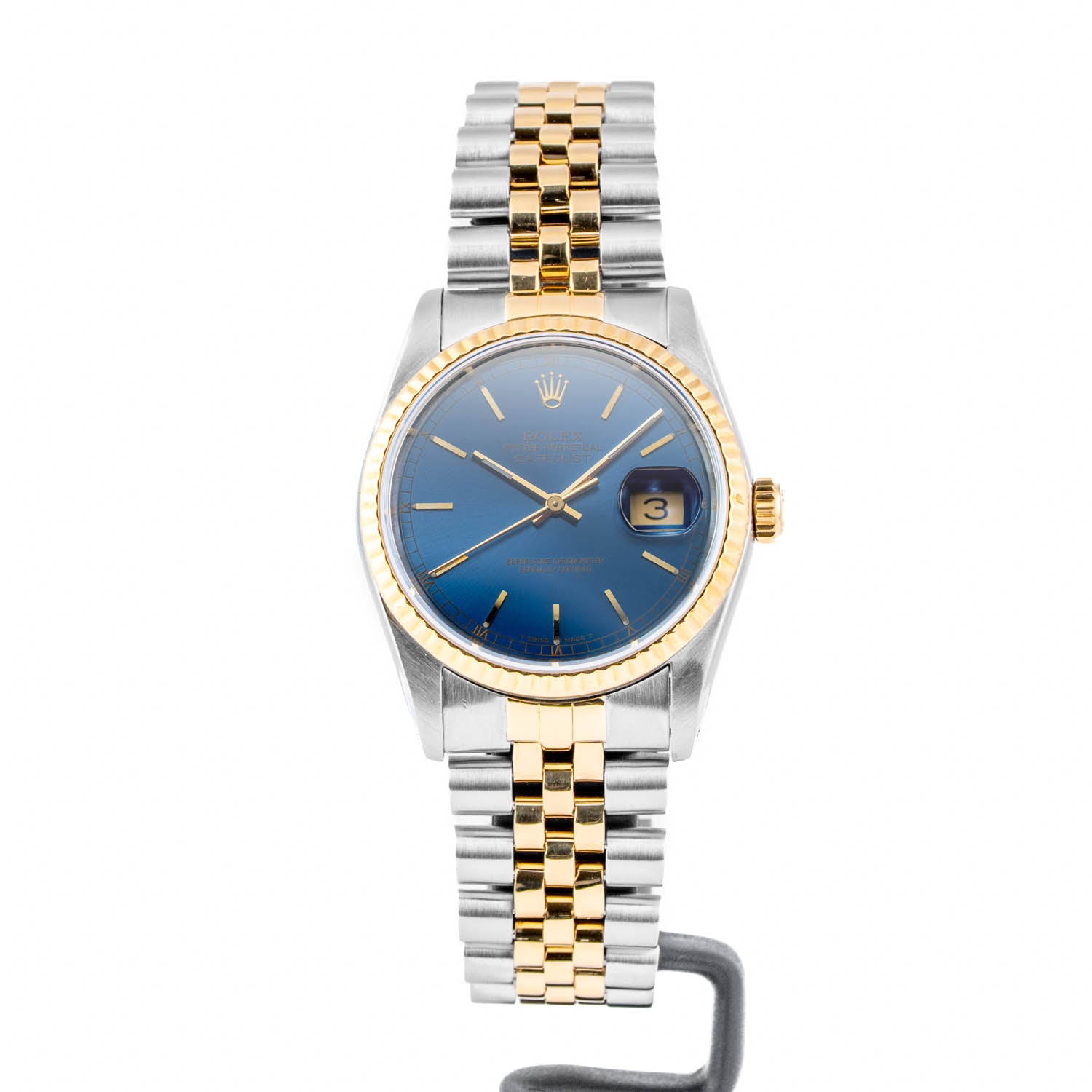 Rolex Datejust 36mm Blue Sunburst Dial Two-Tone Jubilee - 16233