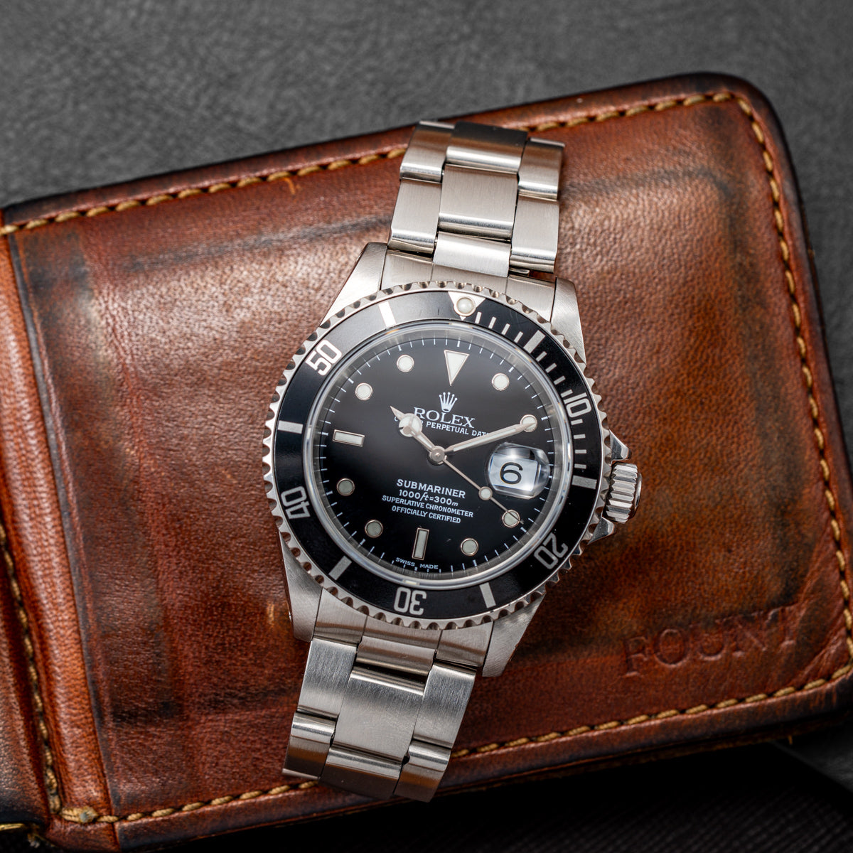 Rolex Submariner Date 40mm Black Dial Black Bezel 16610