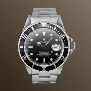 Rolex Submariner Date 40mm Black Dial Black Bezel 16610