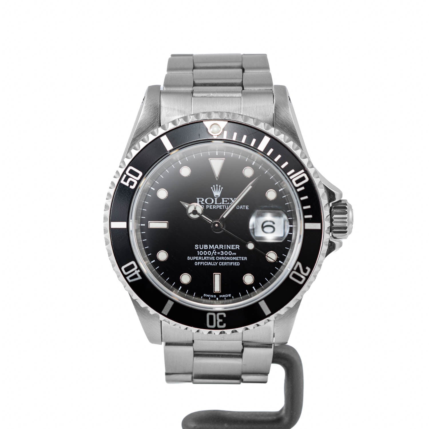 Rolex Submariner Date 40mm Black Dial Black Bezel 16610