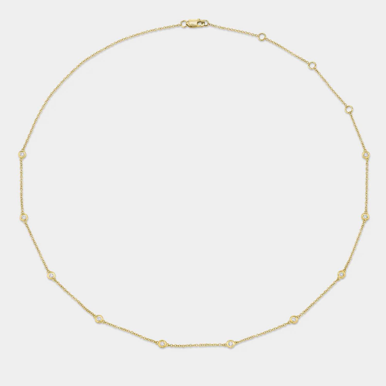 Bailey Diamond Yellow Gold By The Yard Necklace