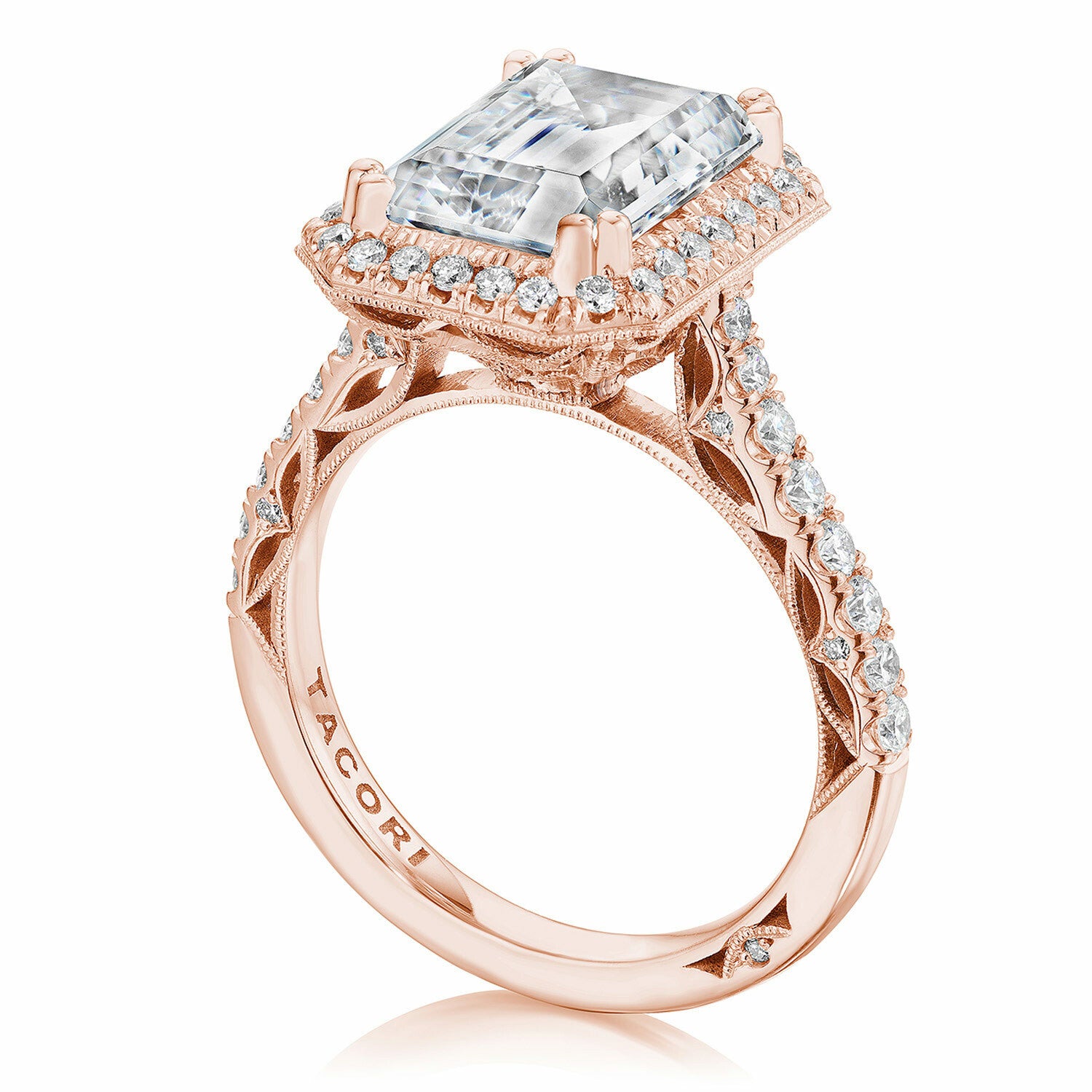 TACORI | Emerald Halo Engagement Ring 18k Rose Gold - 269122