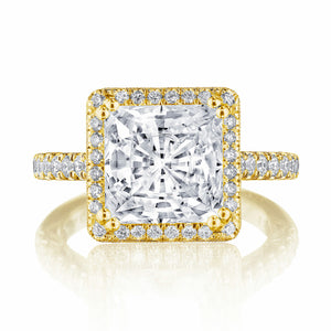 Princess Halo18K Yellow Gold Engagement Ring - 269122
