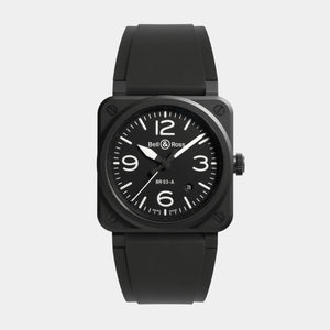 BR-03 Black Matte 41mm - Black Dial on Strap