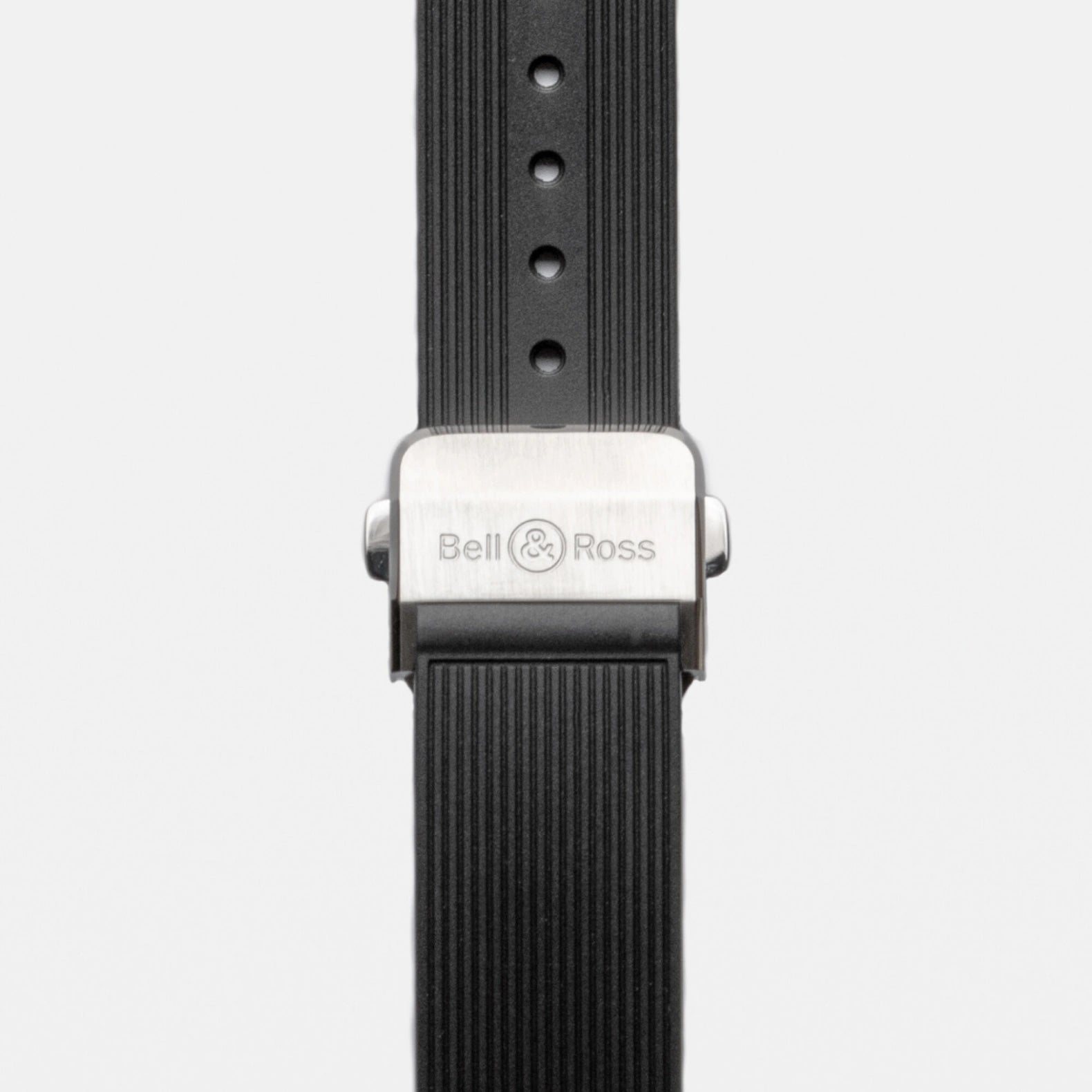 BR-05 Chrono Black Steel 42mm - Rubber Strap