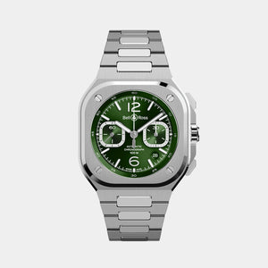 BR-05 Chrono Green Steel 42mm - Green Dial on Bracelet