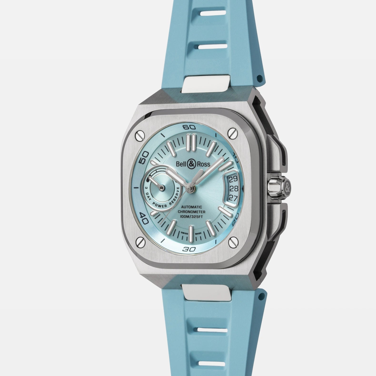BR-X5 Ice Blue Steel 41mm - Blue Dial on Strap