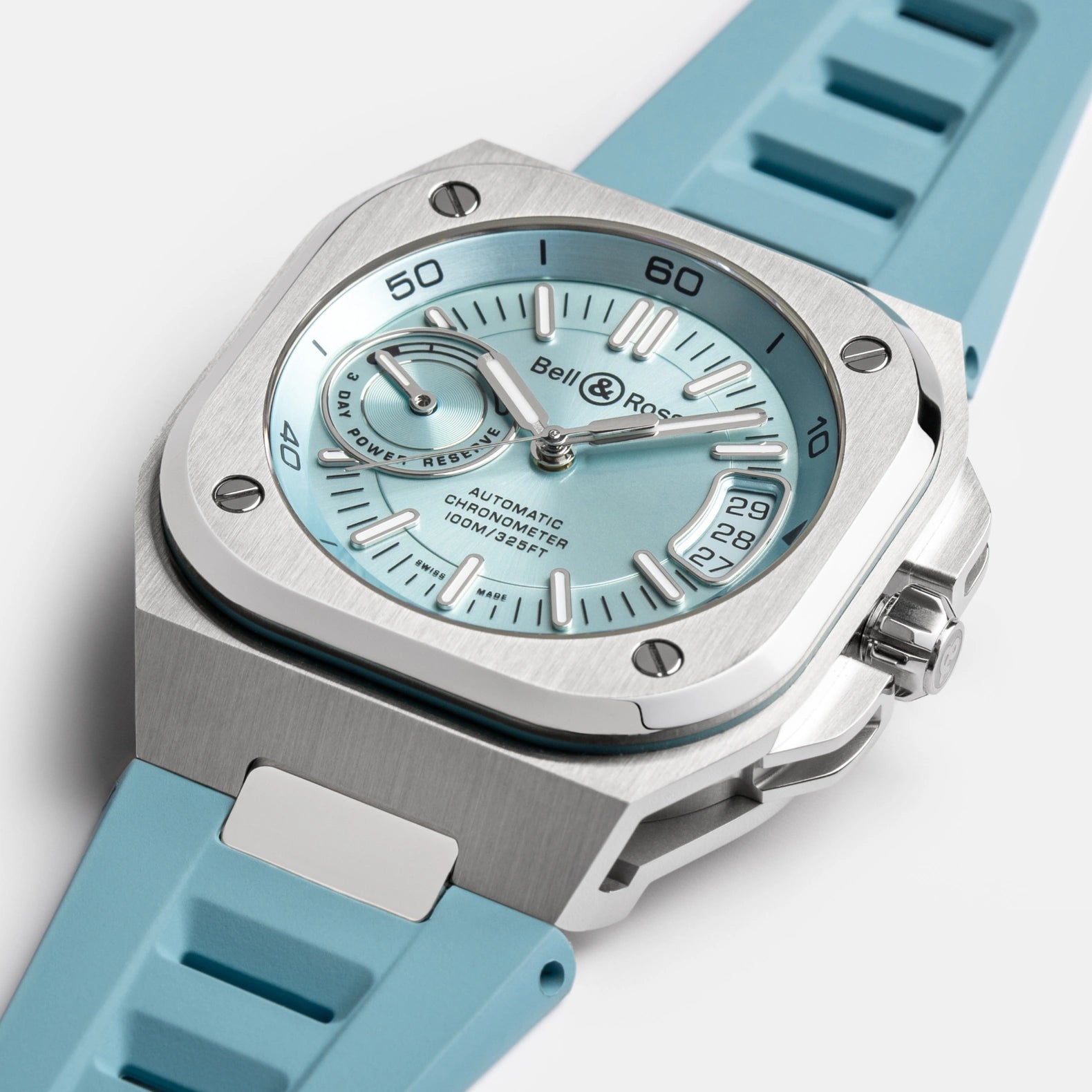 BR-X5 Ice Blue Steel 41mm - Blue Dial on Strap