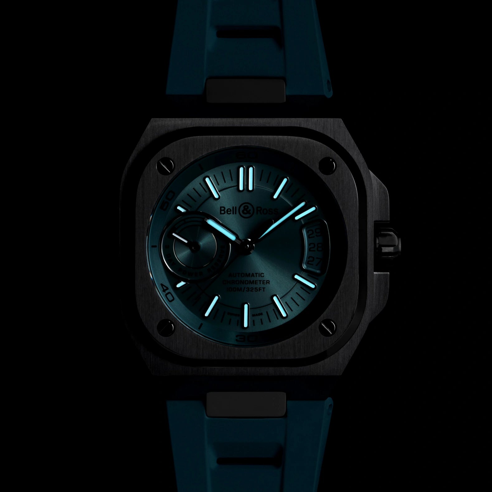 BR-X5 Ice Blue Steel 41mm - Blue Dial on Strap