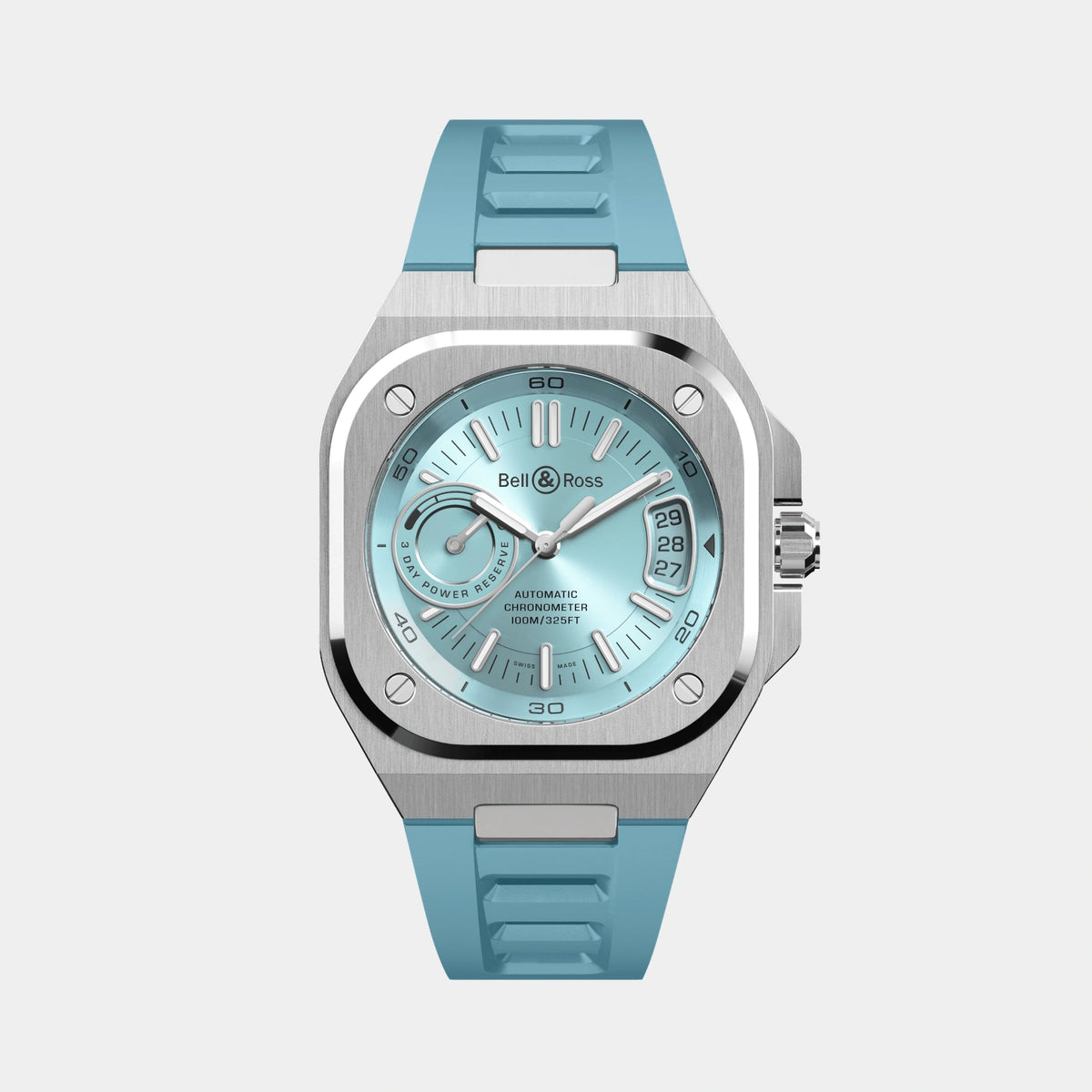 Bell & Ross | BR-X5 Ice Blue Steel 41mm - Blue Dial on Strap Bell & Ross | BR-X5 Ice Blue Steel 41mm - Blue Dial on Strap