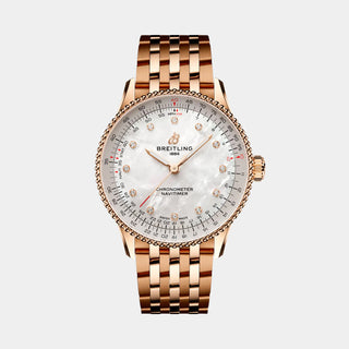 Navitimer Automatic 36 Mother-of-Pearl Dial 18K Red Gold Watch