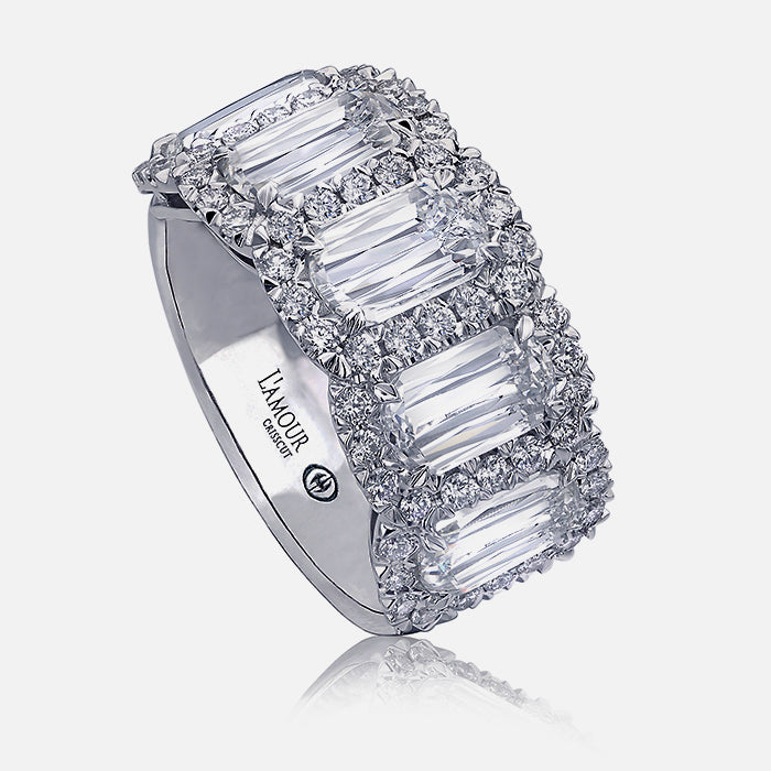 Crisscut Classic Diamond Wedding Ring