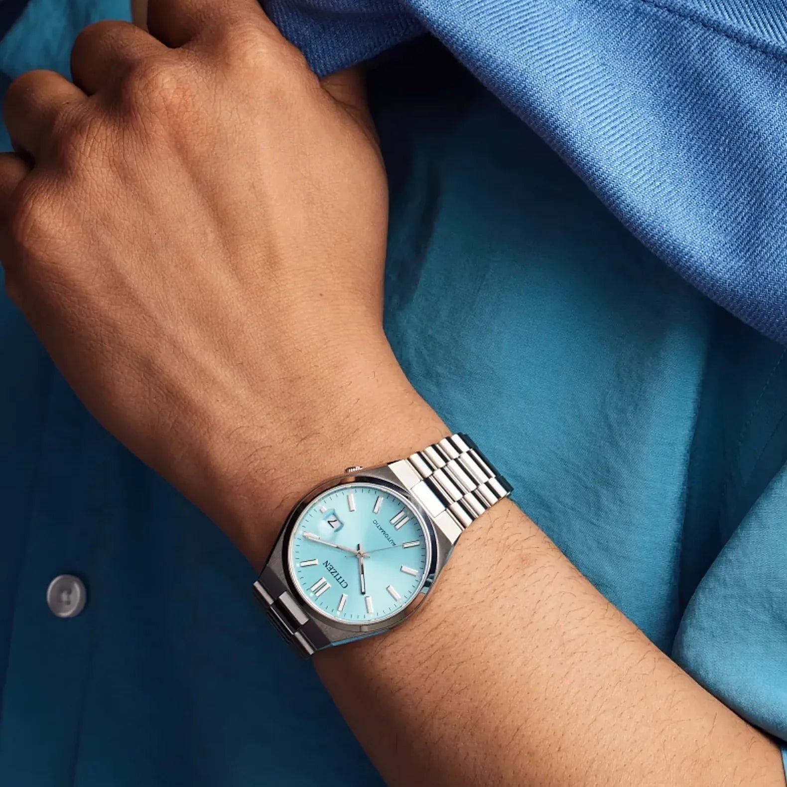 Tsuyosa 40mm - Light Blue Dial on Bracelet