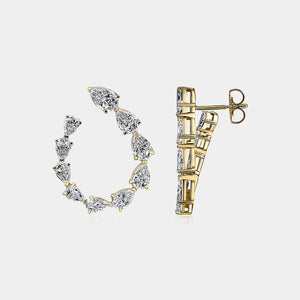 L’Amour Crisscut Pear-Shape Diamond Hoop Earrings