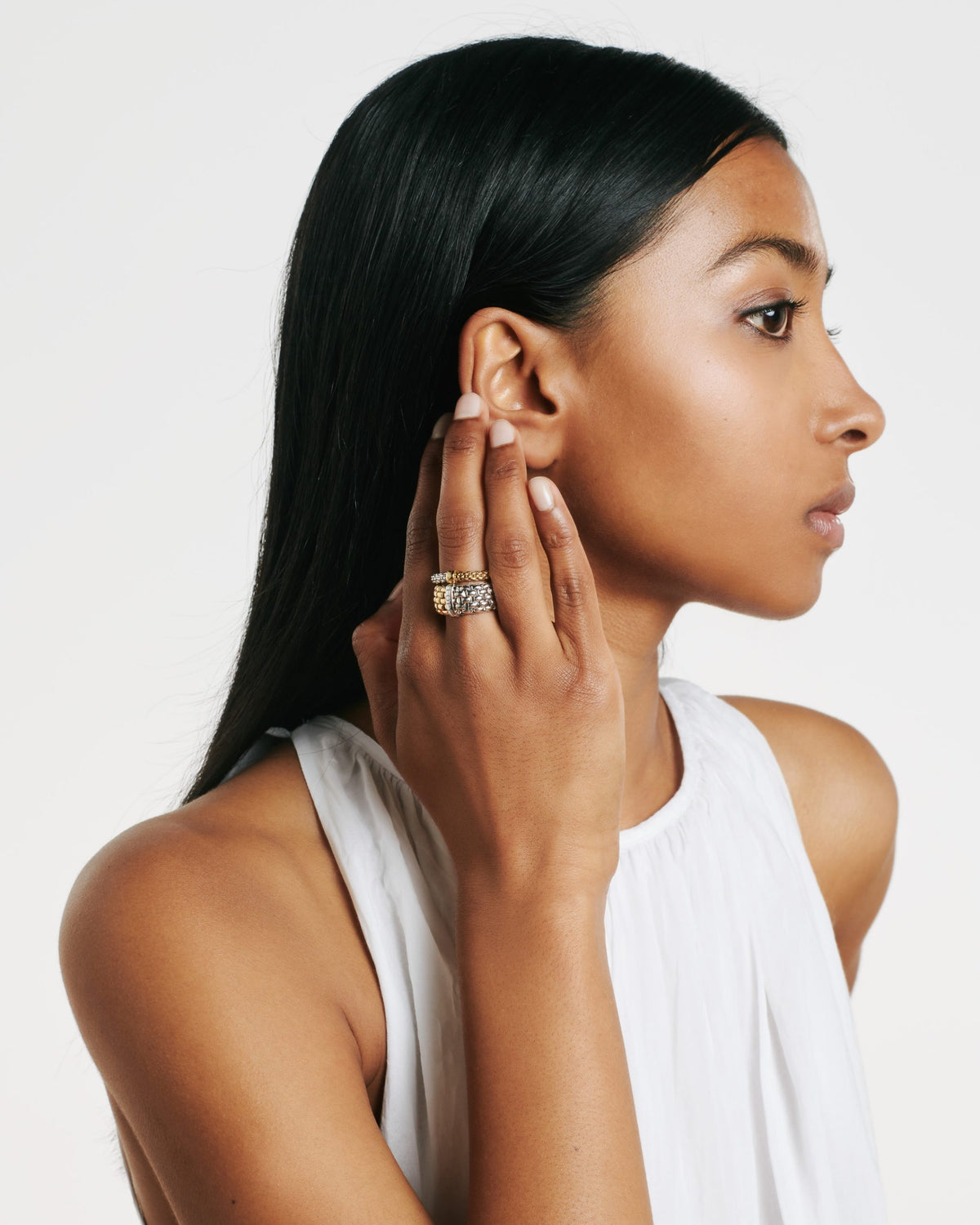 Essentials Bicolour Flex’it Ring with Round Mesh