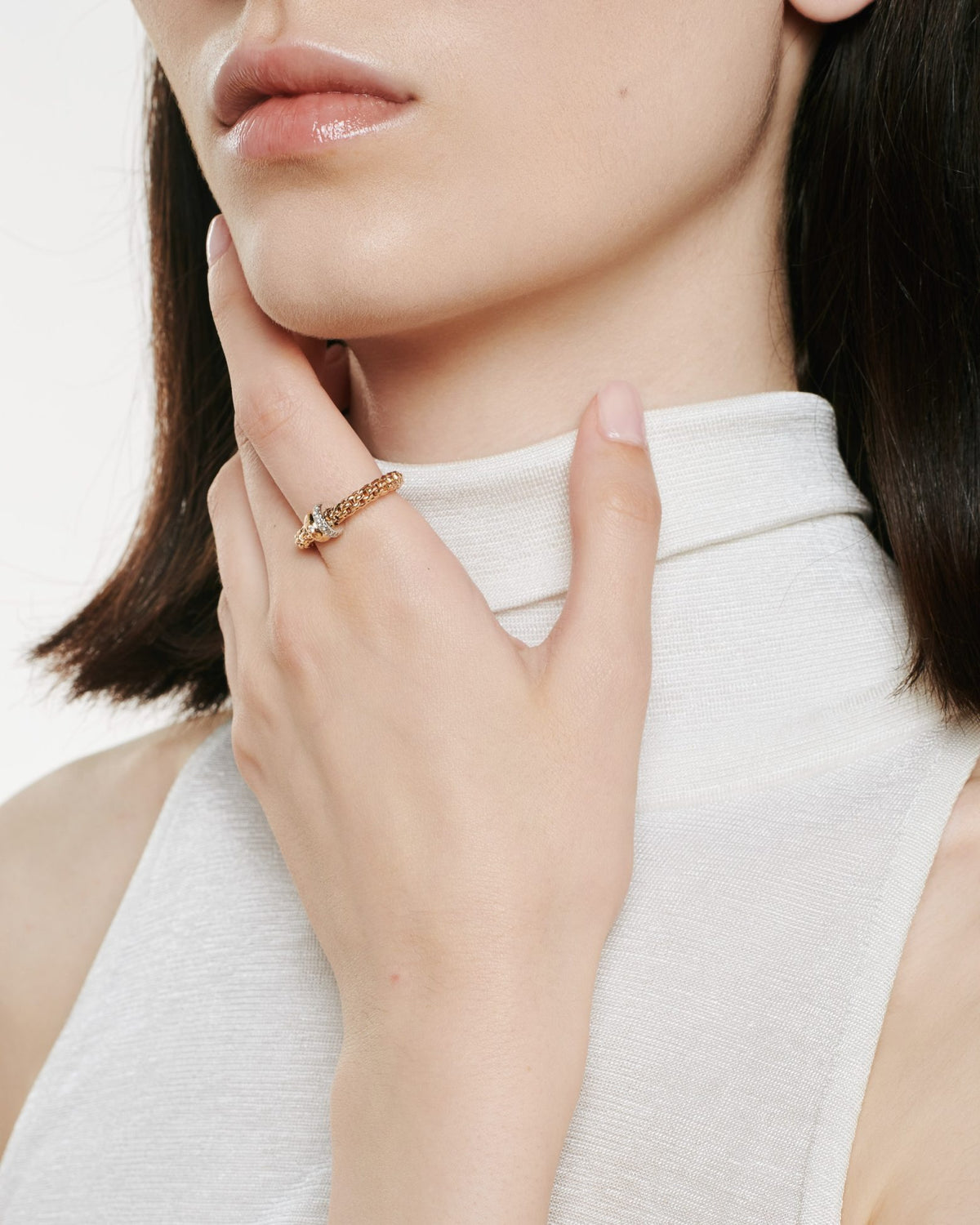 Solo Flex’it Ring with Diamond Pavé