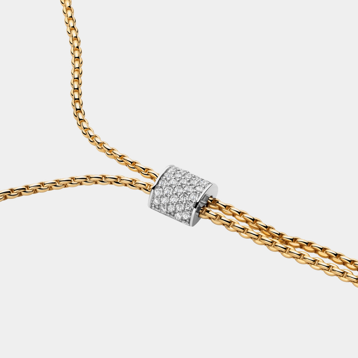 Aria Slider Necklace with Diamond Pavé