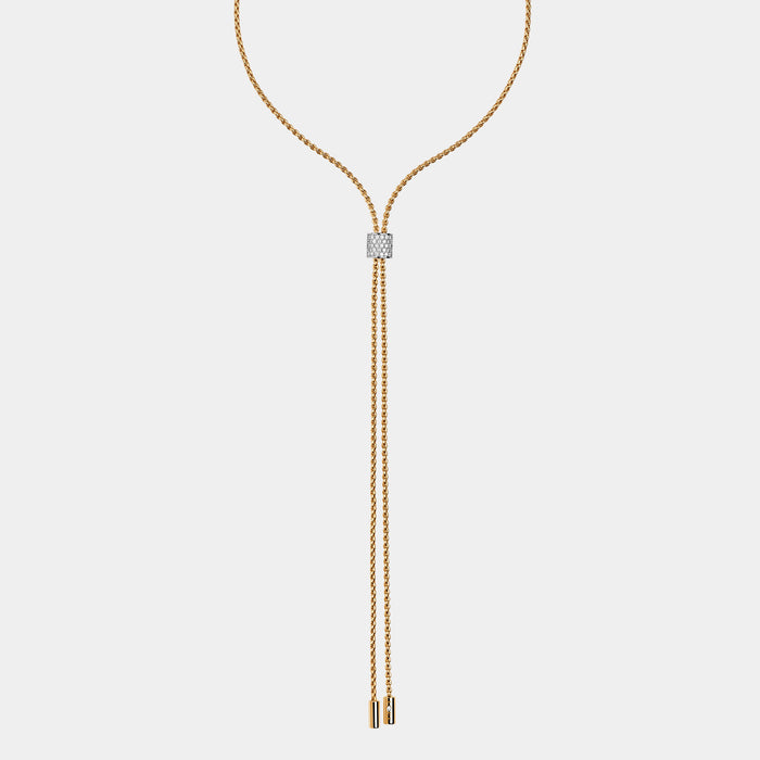Aria Slider Necklace with Diamond Pavé