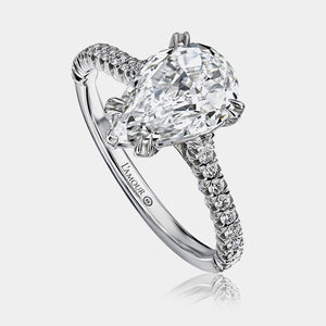 Crisscut Pear Diamond Engagement Ring Platinum - G52EN2