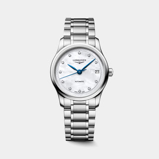 Master Collection 34mm Mother-of-Pearl Diamond Dial Stainless Steel Watch