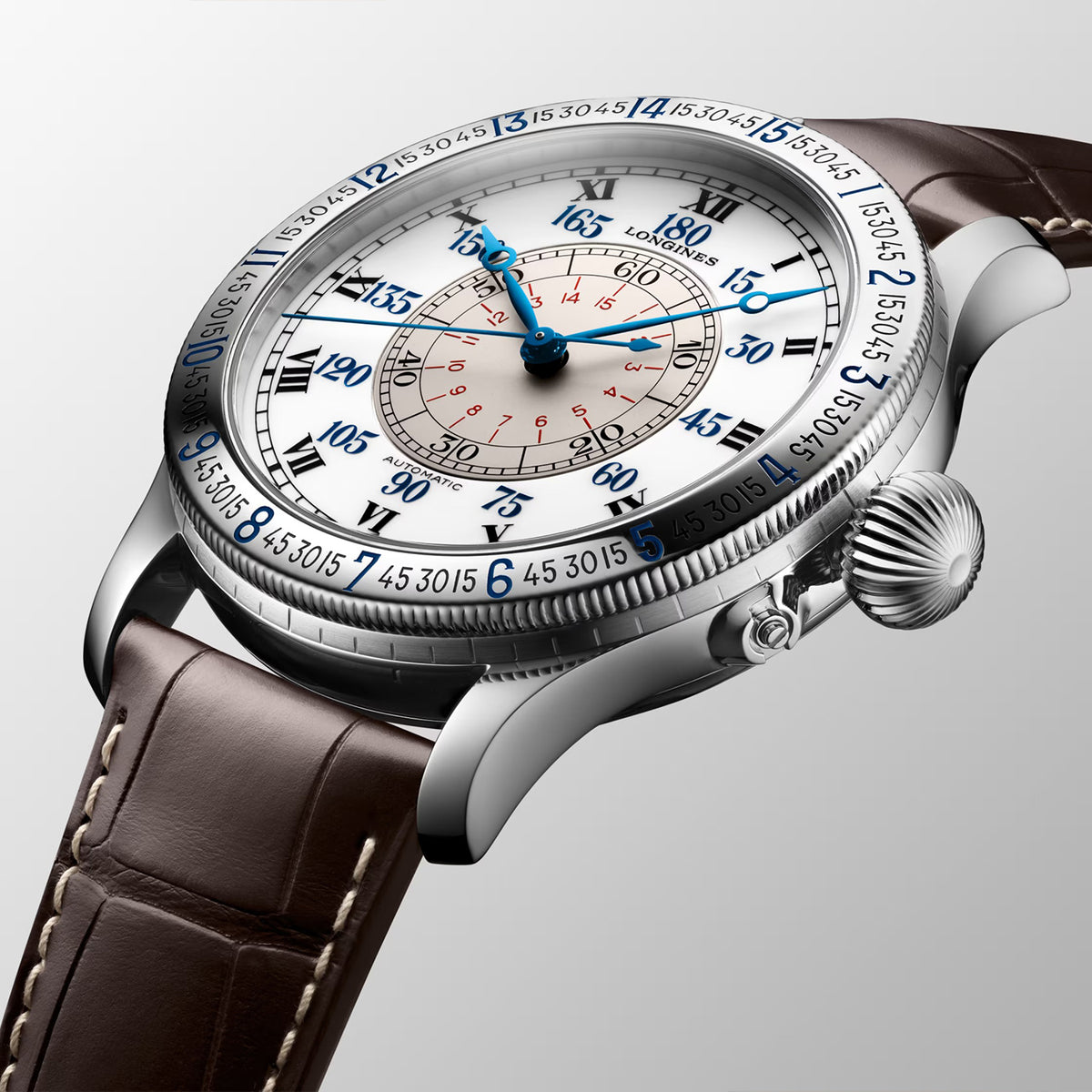 Lindbergh Hour Angle Watch 47.5mm White Dial Stainless Steel Watch