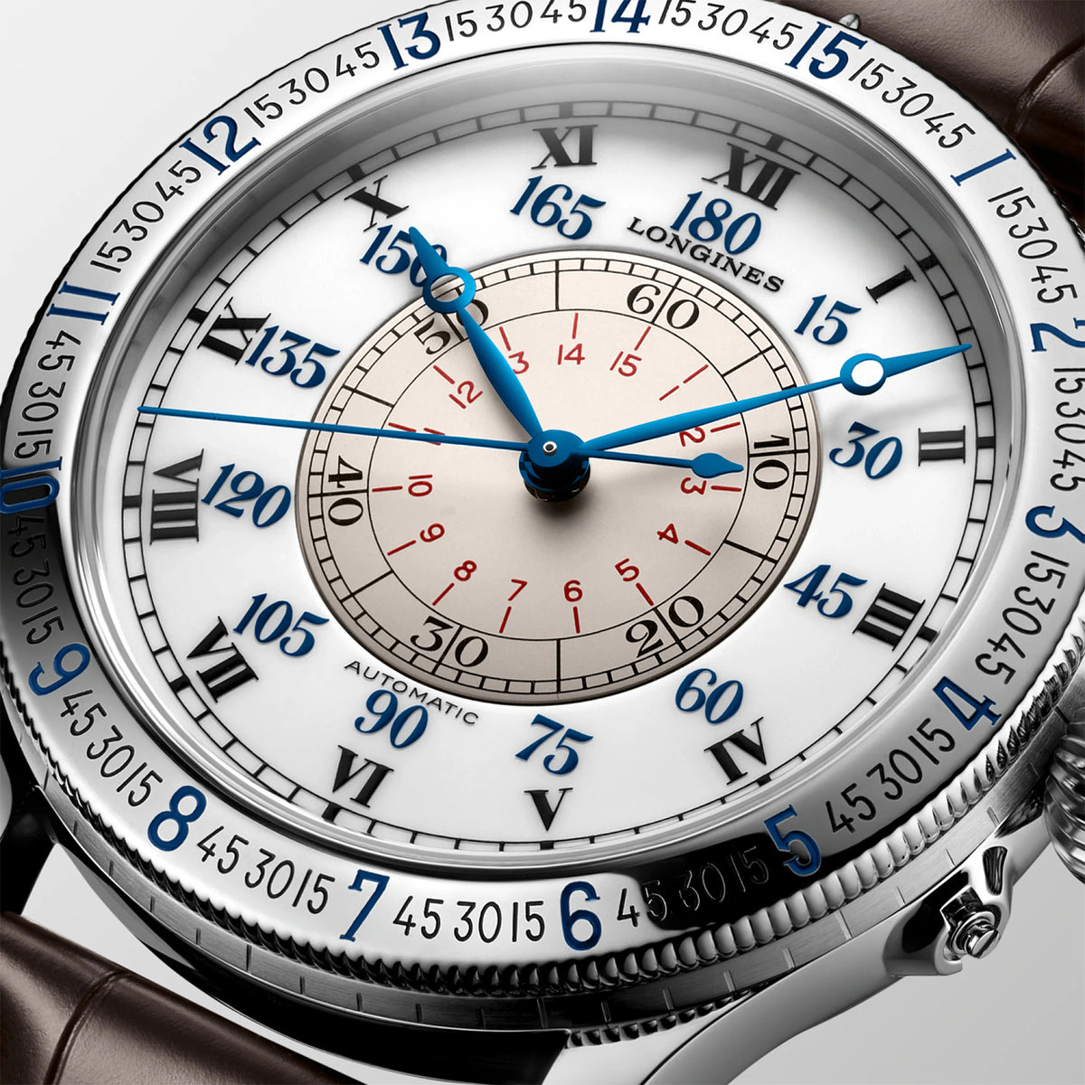 Lindbergh Hour Angle Watch 47.5mm White Dial Stainless Steel Watch