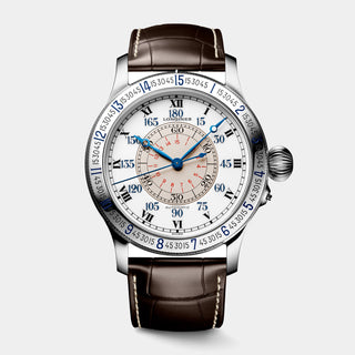 Lindbergh Hour Angle Watch 47.5mm White Dial Stainless Steel Watch