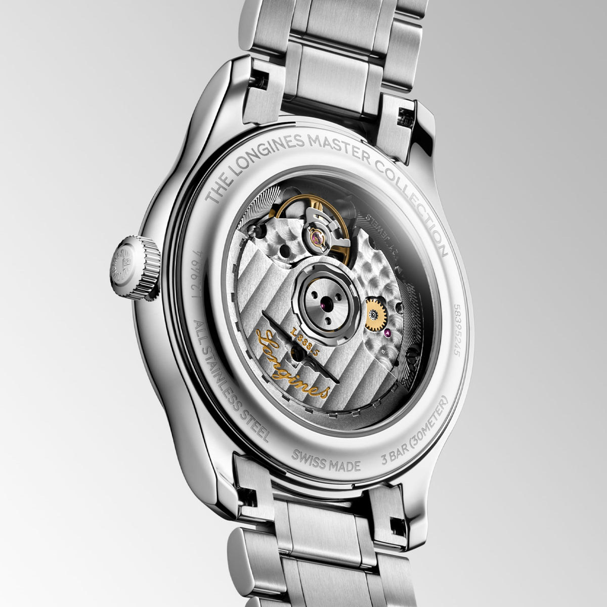 Master Collection 39mm Silver Barleycorn Dial Stainless Steel Watch