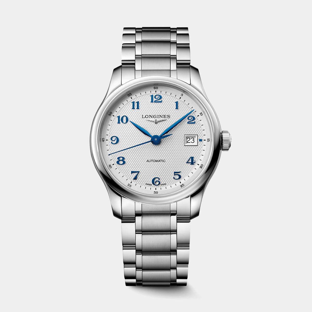 Master Collection 39mm Silver Barleycorn Dial Stainless Steel Watch