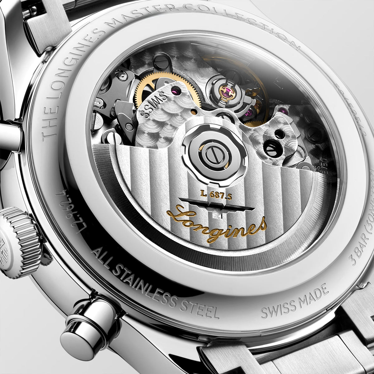 Master Collection Chrono Moonphase 41mm Silver Dial Stainless Steel Watch