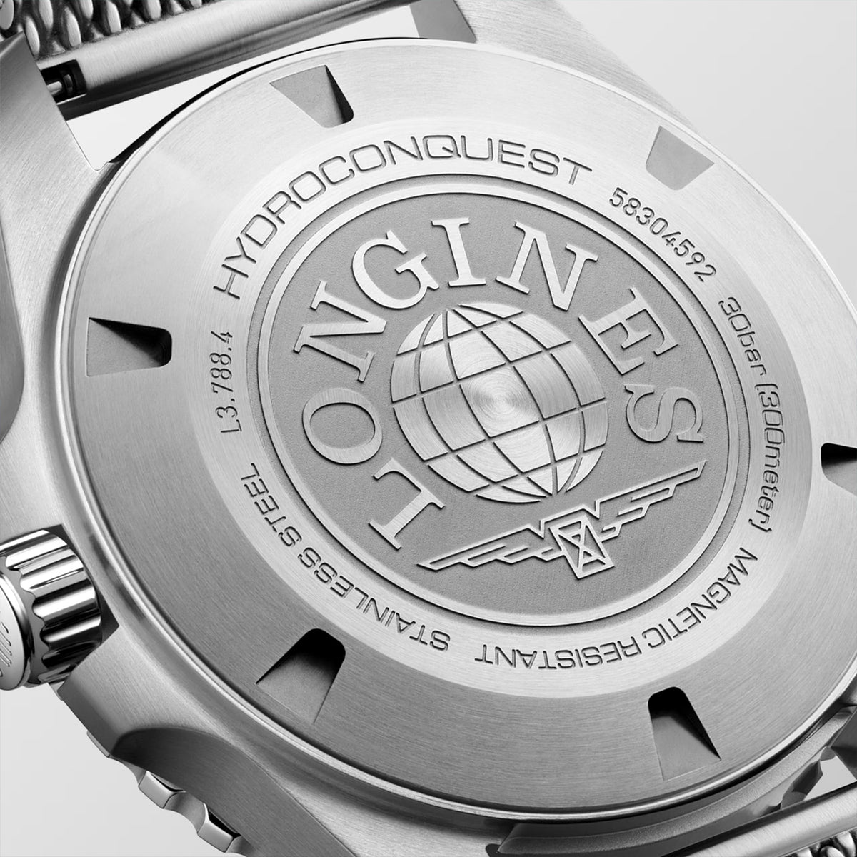 HydroConquest 42mm Black Dial Stainless Steel Watch