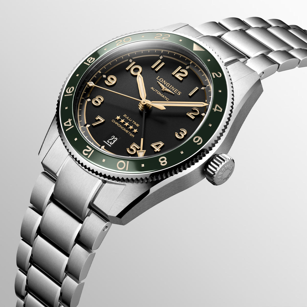 Spirit Zulu Time 39mm Anthracite Dial Stainless Steel Watch