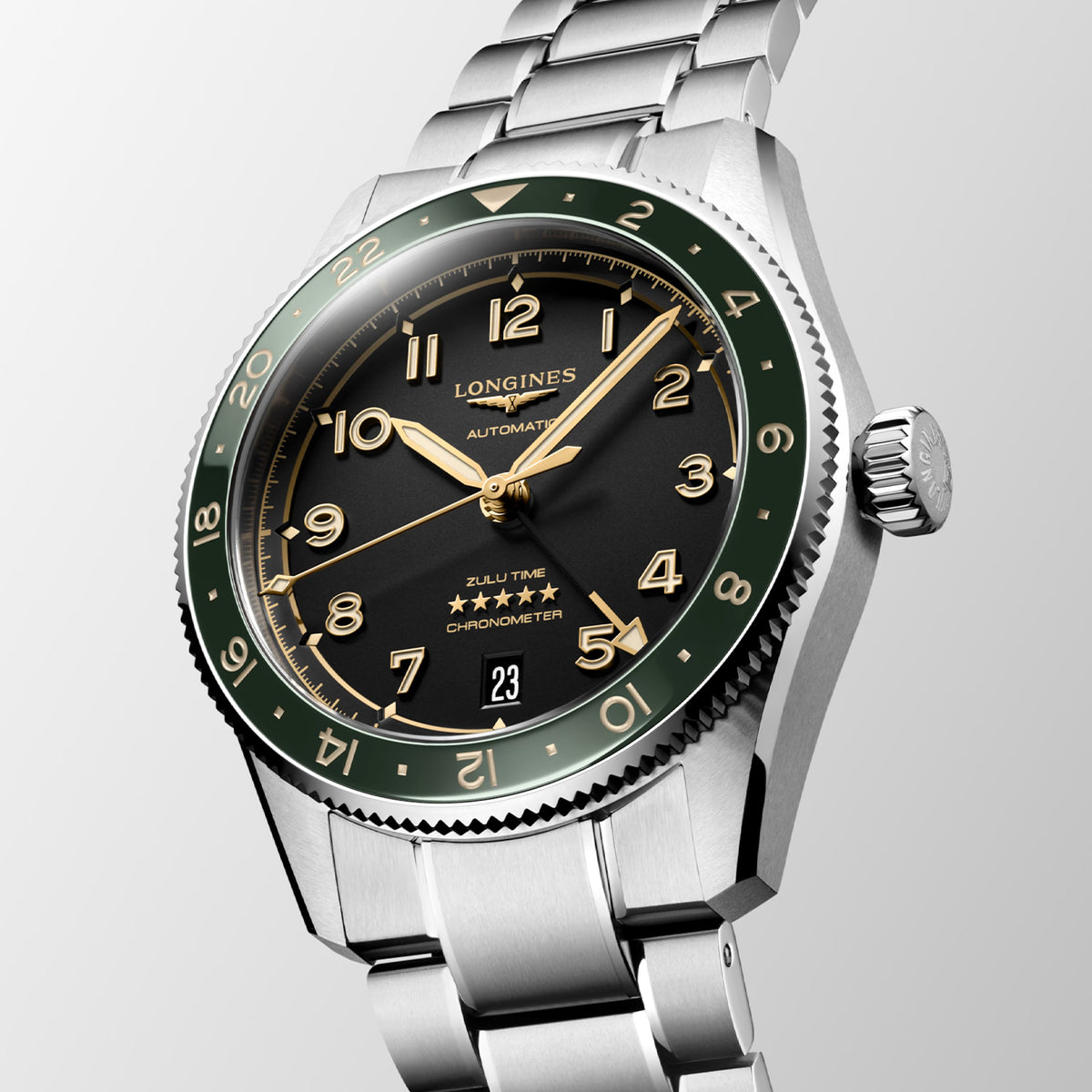 Spirit Zulu Time 39mm Anthracite Dial Stainless Steel Watch
